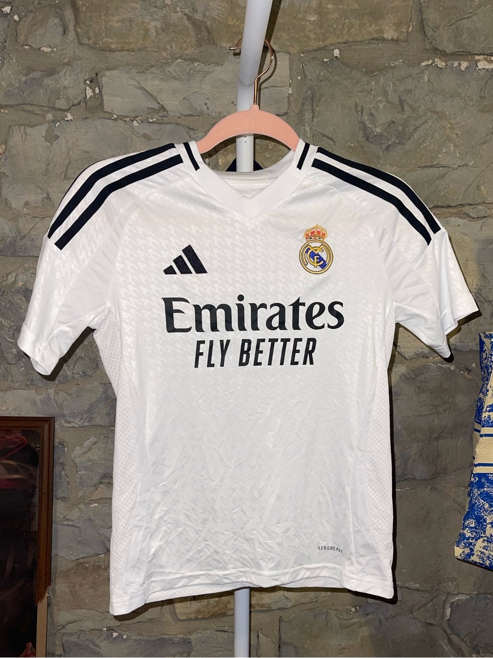 Adidas Kids' Mbappe Soccer Jersey - White